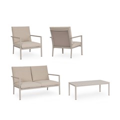 Sofa Set of 4 with cushions in Taupe