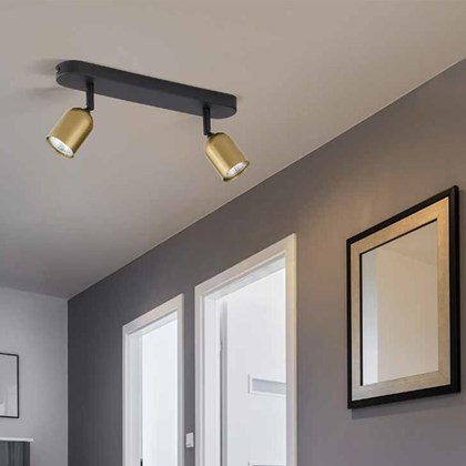 Top Ceiling Spotlight - Black & Gold