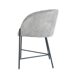 Dining Chair - Light Grey Microfiber