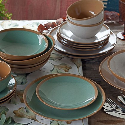 Soup Plate Coupe 21 cm Woody Verde Stoneware Green