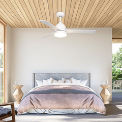 Matte White Decorative Ceiling Fan