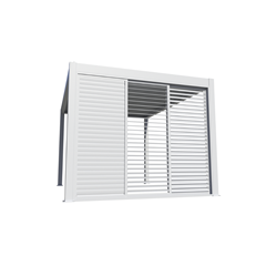 Pergola Louver Fence – Adjustable White