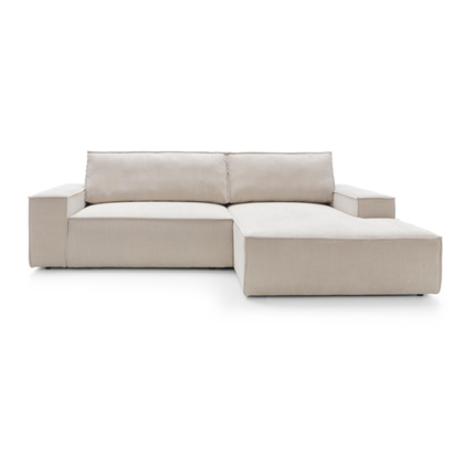 Corner Sofa Bed with Chaise Right – Light Beige