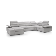 Corner Sofa Bed with Chaise Left 365cm – Light Grey