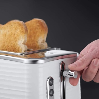 Inspire White Toaster with High-Gloss Structure