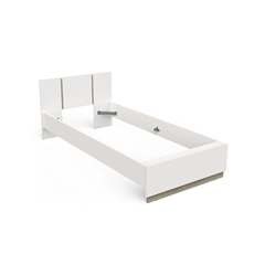 Bed 90x190/200 – White & Kronberg Oak