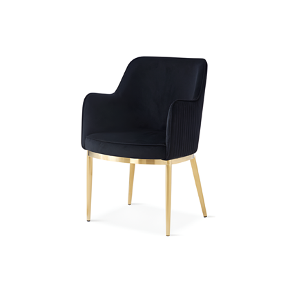Armchair Gold Plated Iron Tube Legs