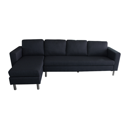 Corner Sofa 3-Seater Black
