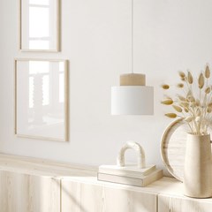 Pendant Lamp Duo - White & Juta 15W E27