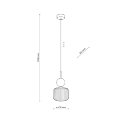 Green Cognac Hanging Lamp 1xE14
