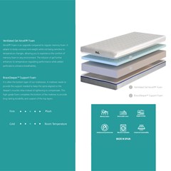 Memory Foam Mattress 90x200 20cm