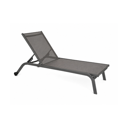 Folding Sun Lounger Aluminum  - Dark Grey
