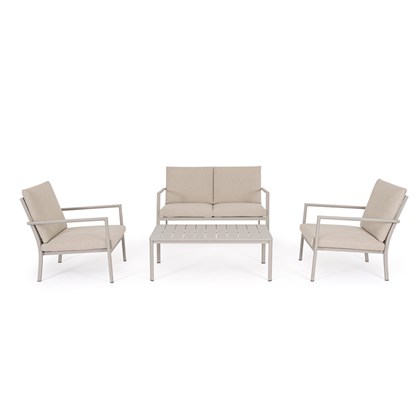 Sofa Set of 4 with cushions in Taupe