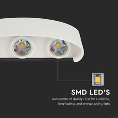 Round Wall LED Lamp 6W 3000K - Sand White