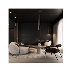 Piano Black Gold Pendant Lamp – Black & Gold