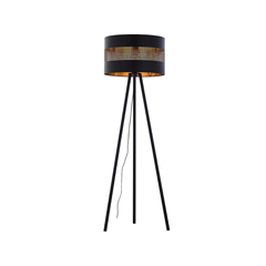 Tago Black Floor Lamp – Black & Gold