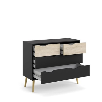 Oslo Chest 4 Drawers Balck