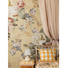 Mural Wallpaper Blossom Ginger Yellow