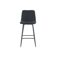 Bar Stool Black Fabric With Black Legs