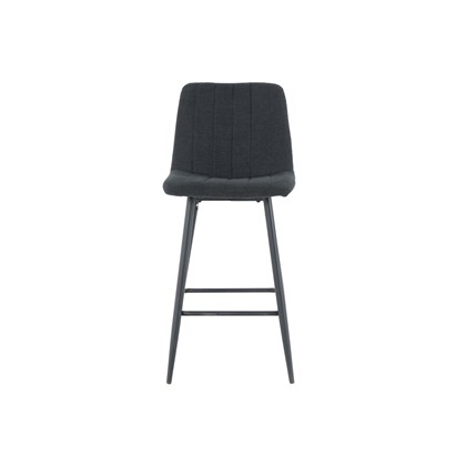 Bar Stool Black Fabric With Black Legs