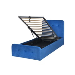 Upholstered Bed with Gas Lift  90X200 - Blue