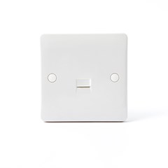 1 Gang Telephone Outlet Eco White