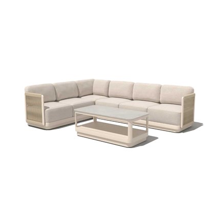 Garden Corner Sofa Set Of 3 - Champagne