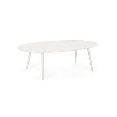 White Oval Coffee Table 120x75cm