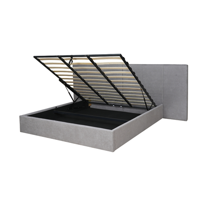 Upholstery Bed with Gaslift 180 x 200 cm - Light Grey