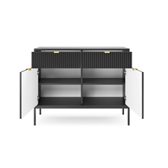 Sideboard 2 Doors 2 Drawers - Black
