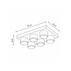 Lego Red Ceiling Lamp 6xGx53