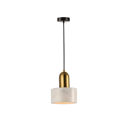White & Gold Marble Pendant Light – Elegant Statement Piece