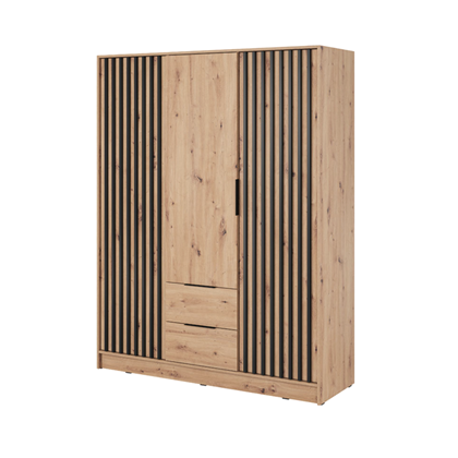 Wardrobe 3 Doors 2 Drawers – Artisan Oak