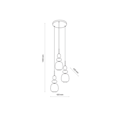 Zen Sabia Botti Pendant Lamp – White & Sabia