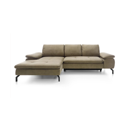 Corner Sofa Bed with Chaise Left 265cm – Olive