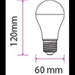 11W A60 Plastic Bulb Samsung Chip 4000K