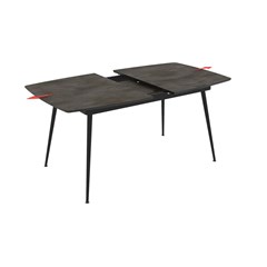 Dining Table Extendable 145-185x90x75cm - Iron Matt