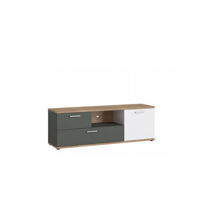 Chest Of Drawers – Grey Graphite/White/Oak