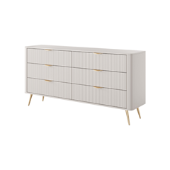 Bedroom Set 160x200 – Beige & Gold