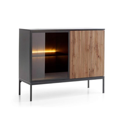 Sideboard Showcase 2 Doors – Wotan Oak & Black