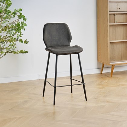 Barstool Microfiber 94cm - Dark Grey