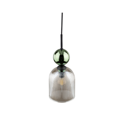 Sophia Hanging Lamp – Green & Cognac