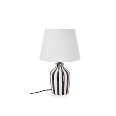 Falyn Lines Table Lamp- Blue