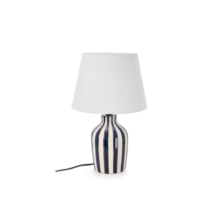 Falyn Lines Table Lamp- Blue
