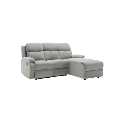 Right Recliner Corner Sofa - Grey