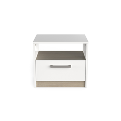 Bedroom Set 140x200 – Matt White & Kronberg Oak