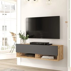 Hanging Tv Unit - Atlantic Pine & Anthracite