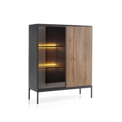 Sideboard Showcase Large 2 Doors – Wotan Oak & Black