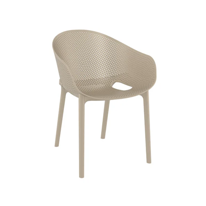 Armchair Stacking-Version Taupe