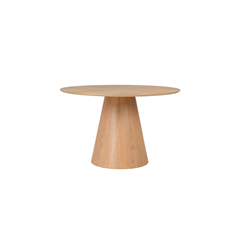 Round Dining Table MDF with Wooden Veneer